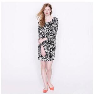 J. CREW Women's animal print Long Sleeve Shift Dress Sz 4